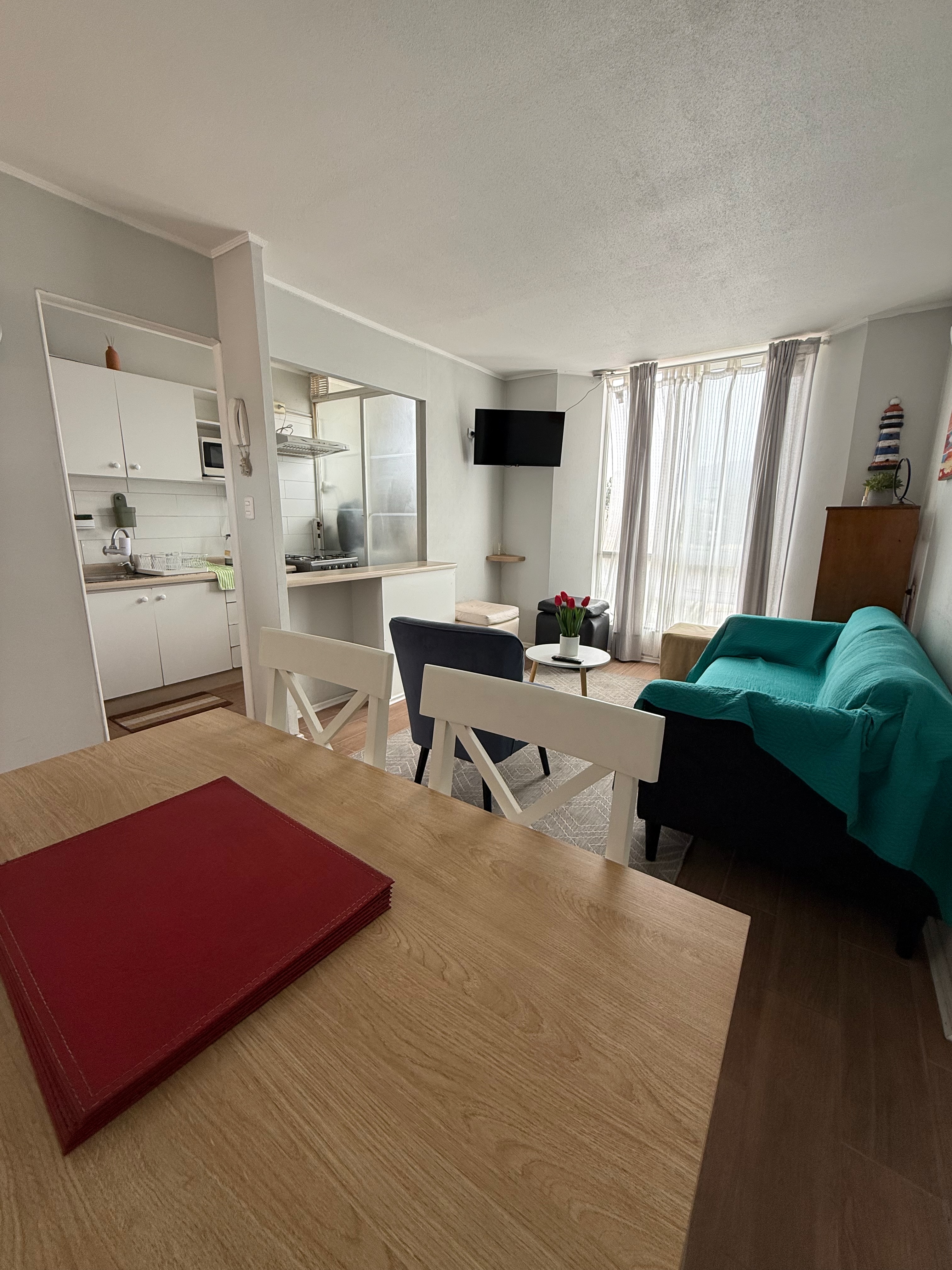 Living y comedor del departamento